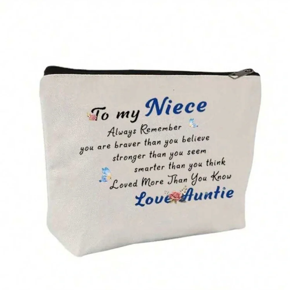 To My Niece Quote Makeup Travel Cosmetic Bag